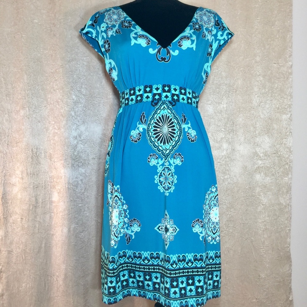 🦋INC International Concepts vibrant jeweled dress